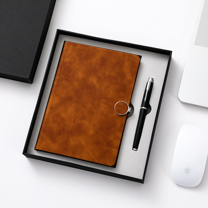 Full Color Hardcover Notebook Printing , A5 Luxury Pen And Notebook Set