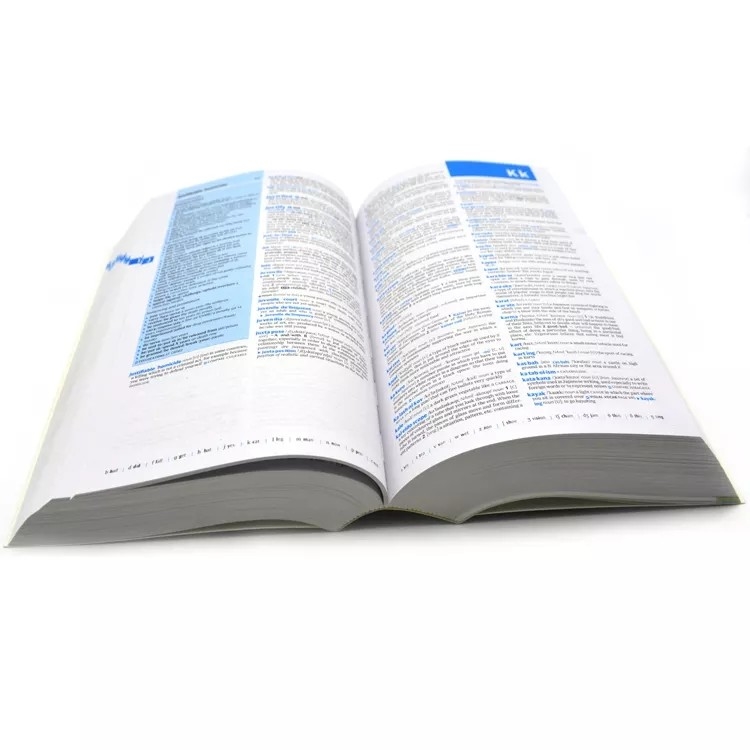 Dictionary Offset Printing Service Paperboard Art Paper Cmyk Color