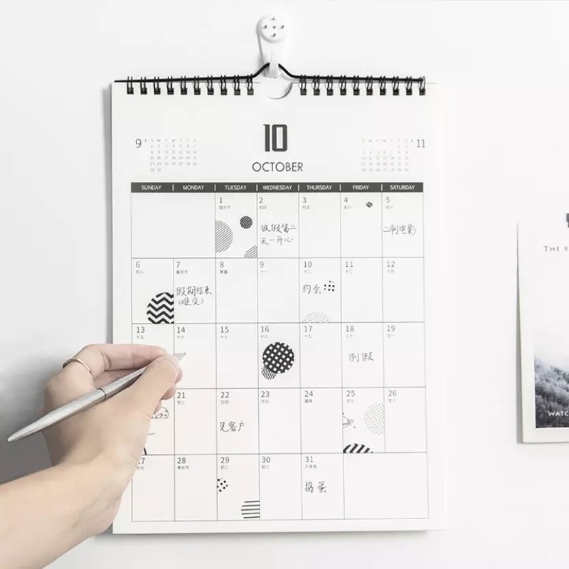 A2 A3 A4 Size Printable Desk Calendar Custom Large Size 4c Offset Printing