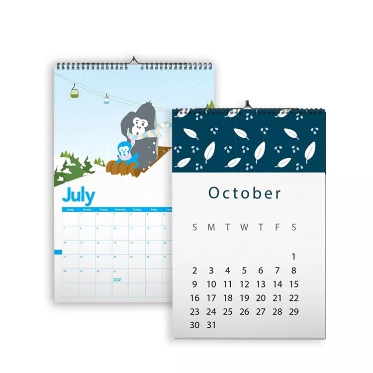A2 A3 A4 Size Printable Desk Calendar Custom Large Size 4c Offset Printing