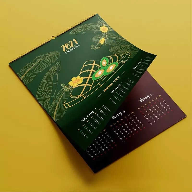 250/300 Ccnb Custom Wall Calendar Printing 3d Embossed 0.25-0.45mm Pvc