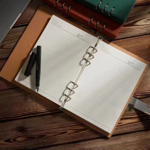 Leather 14.3cm x 21.5cm Corporate Printed Notebooks A5 custom printed notepads